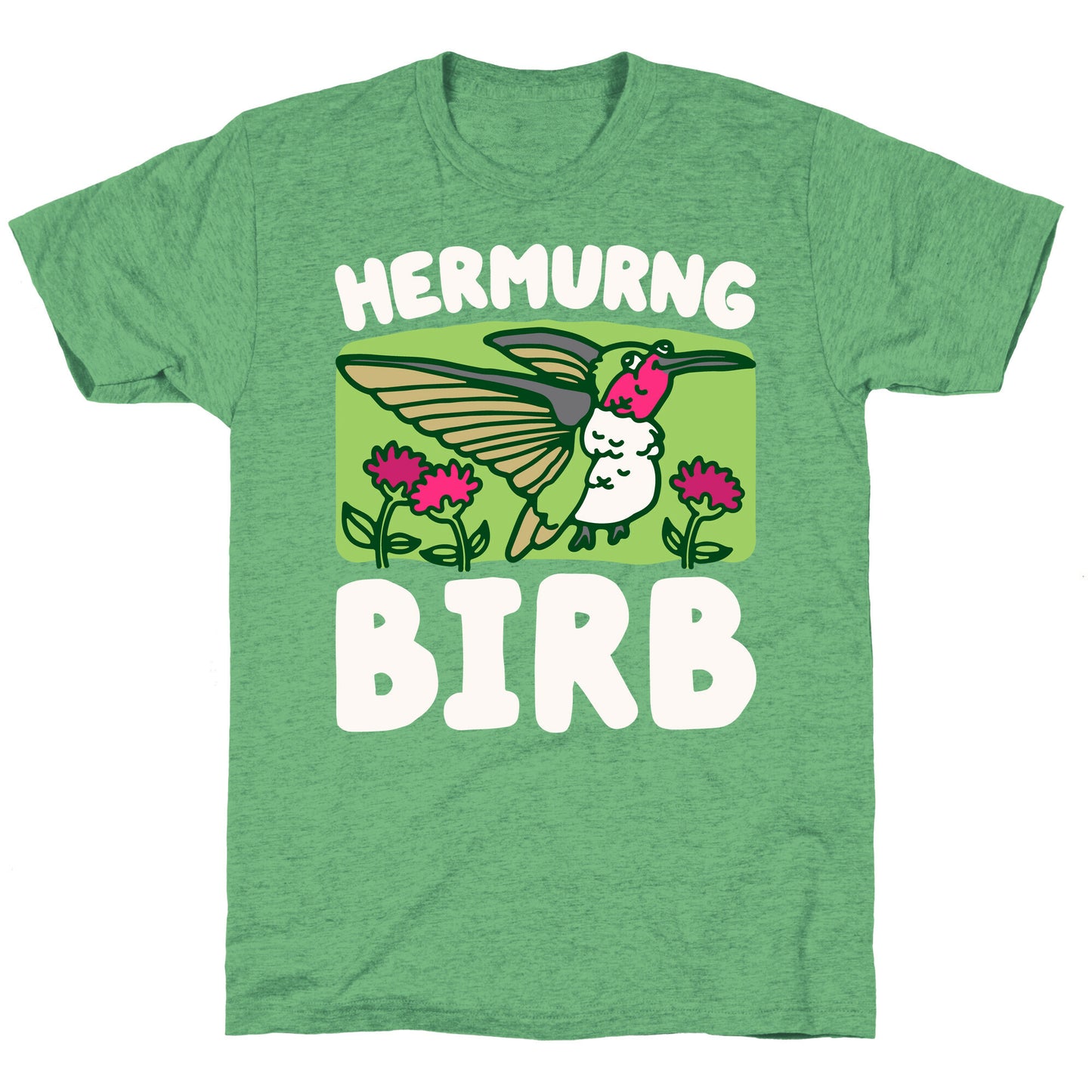 Hermurng Birb Derpy Hummingbird Unisex Triblend Tee
