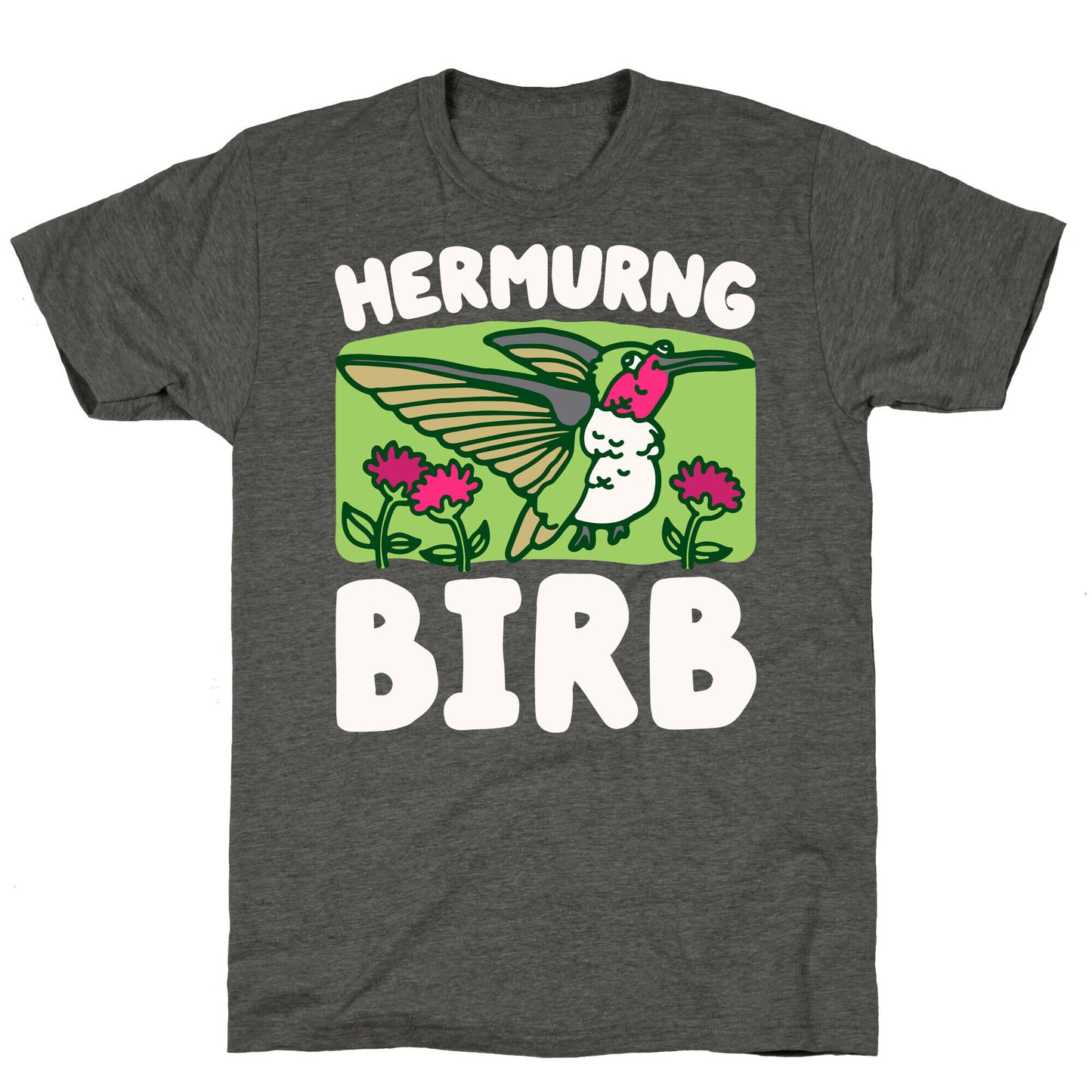 Hermurng Birb Derpy Hummingbird Unisex Triblend Tee