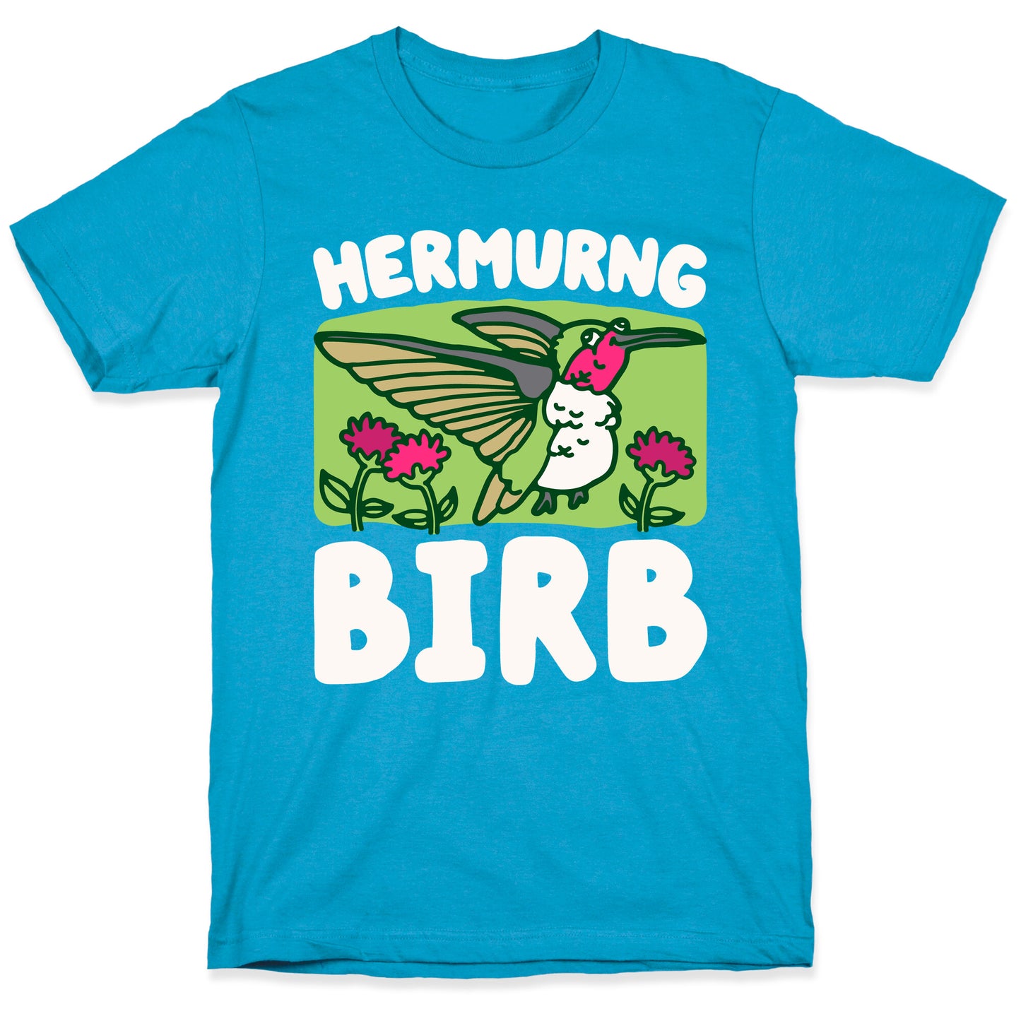 Hermurng Birb Derpy Hummingbird Unisex Triblend Tee