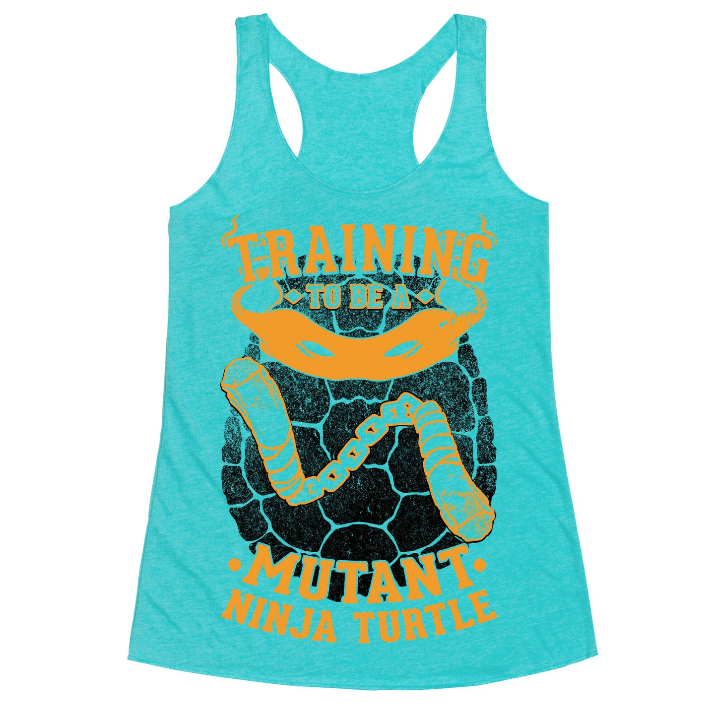 Training To Be A Mutant Ninja Turtle Racerback Tank