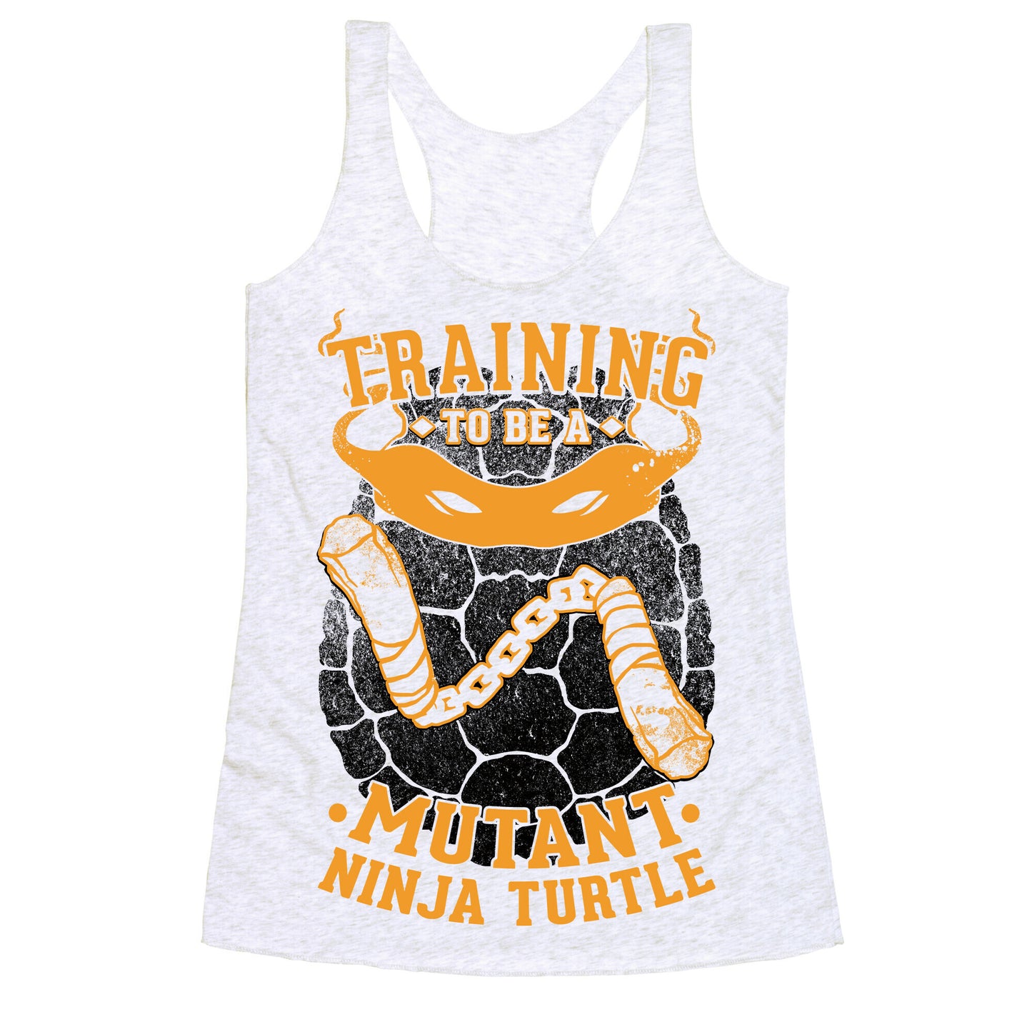 Training To Be A Mutant Ninja Turtle Racerback Tank
