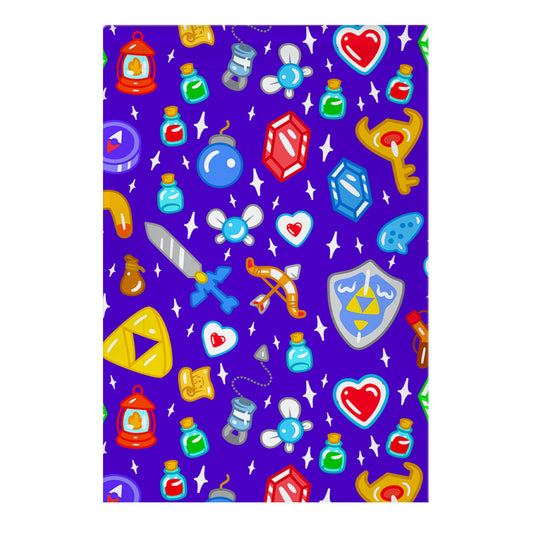 Zelda Items Pattern Garden Flag