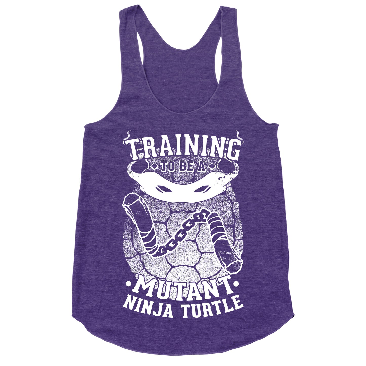 Training To Be A Mutant Ninja Turtle Racerback Tank