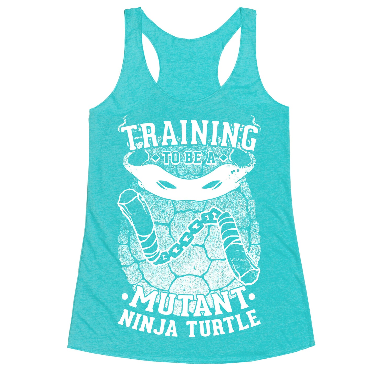 Training To Be A Mutant Ninja Turtle Racerback Tank