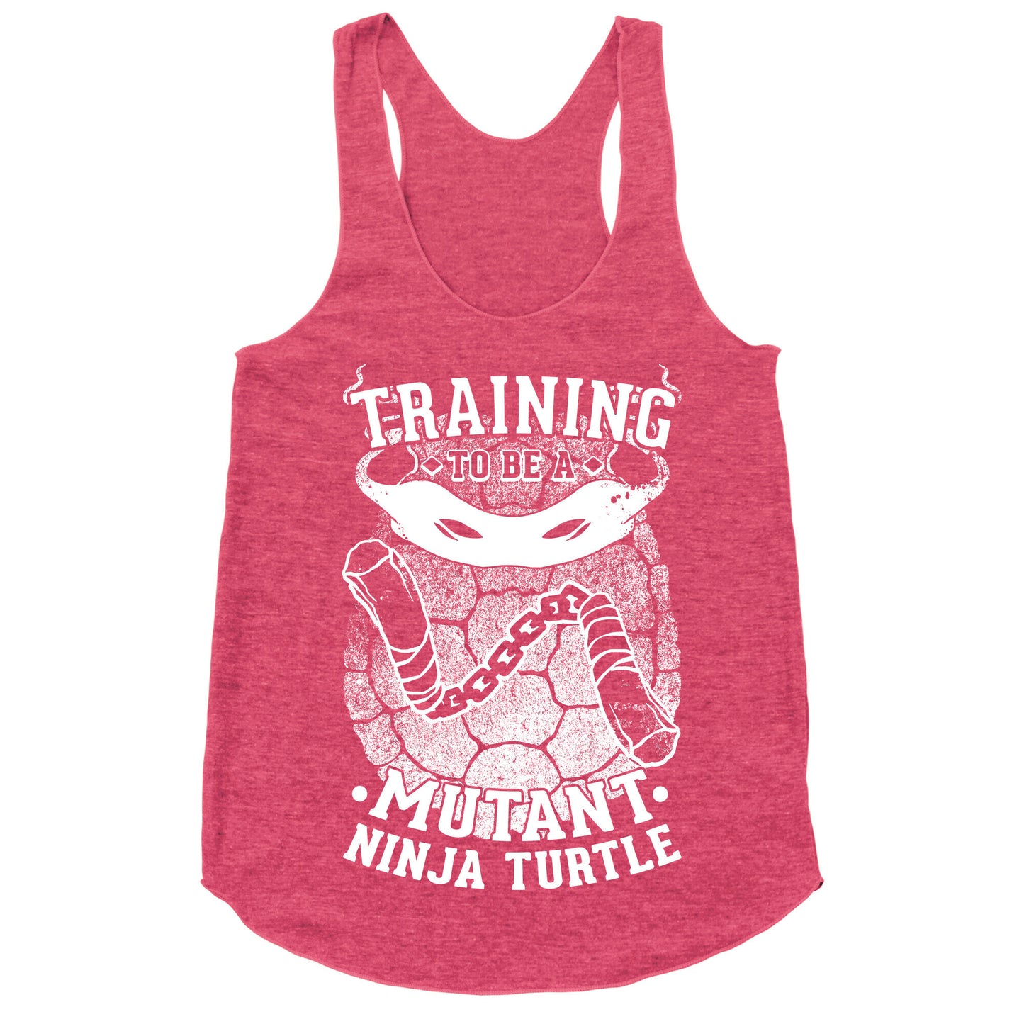 Training To Be A Mutant Ninja Turtle Racerback Tank
