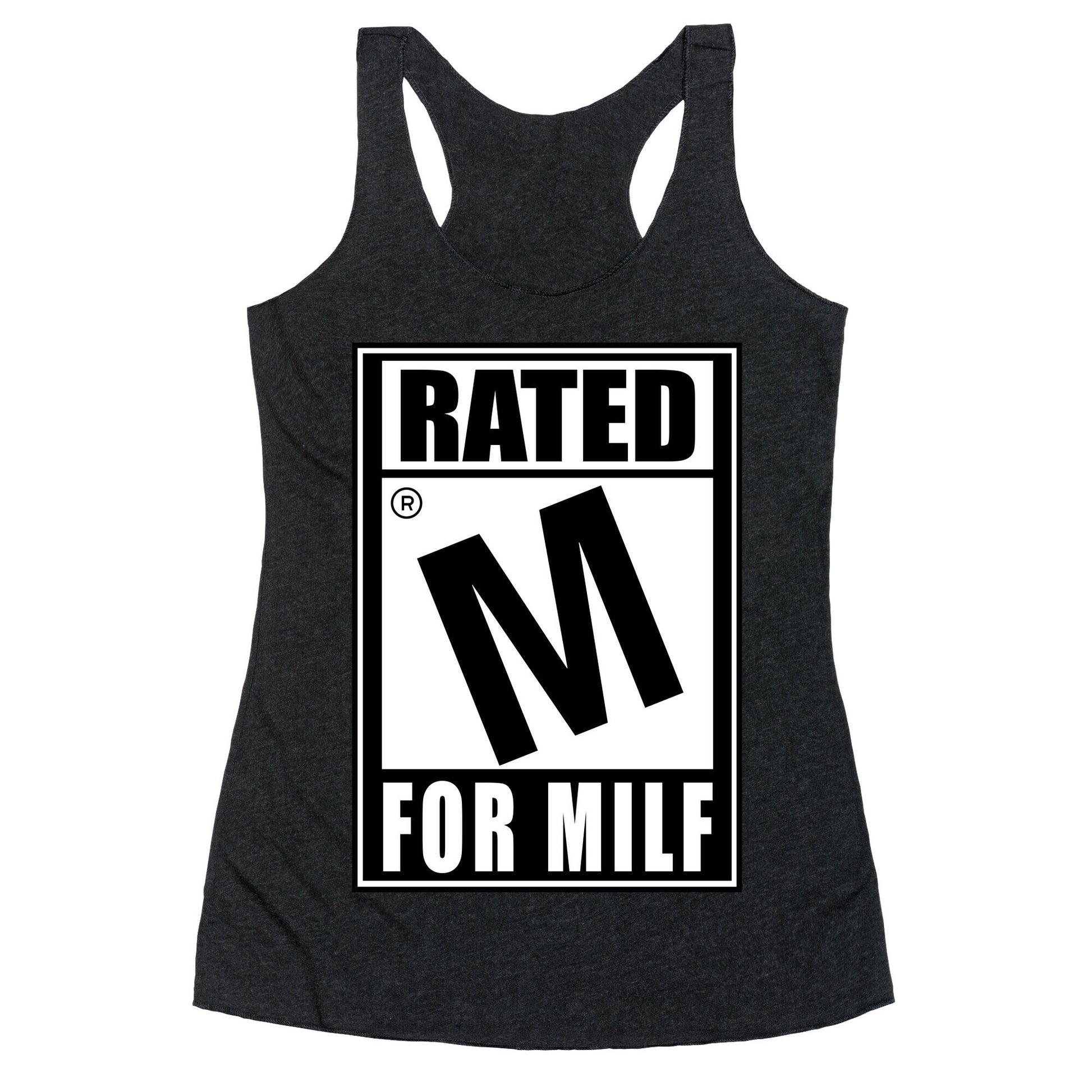Rated M For Milf Parody Racerback Tank