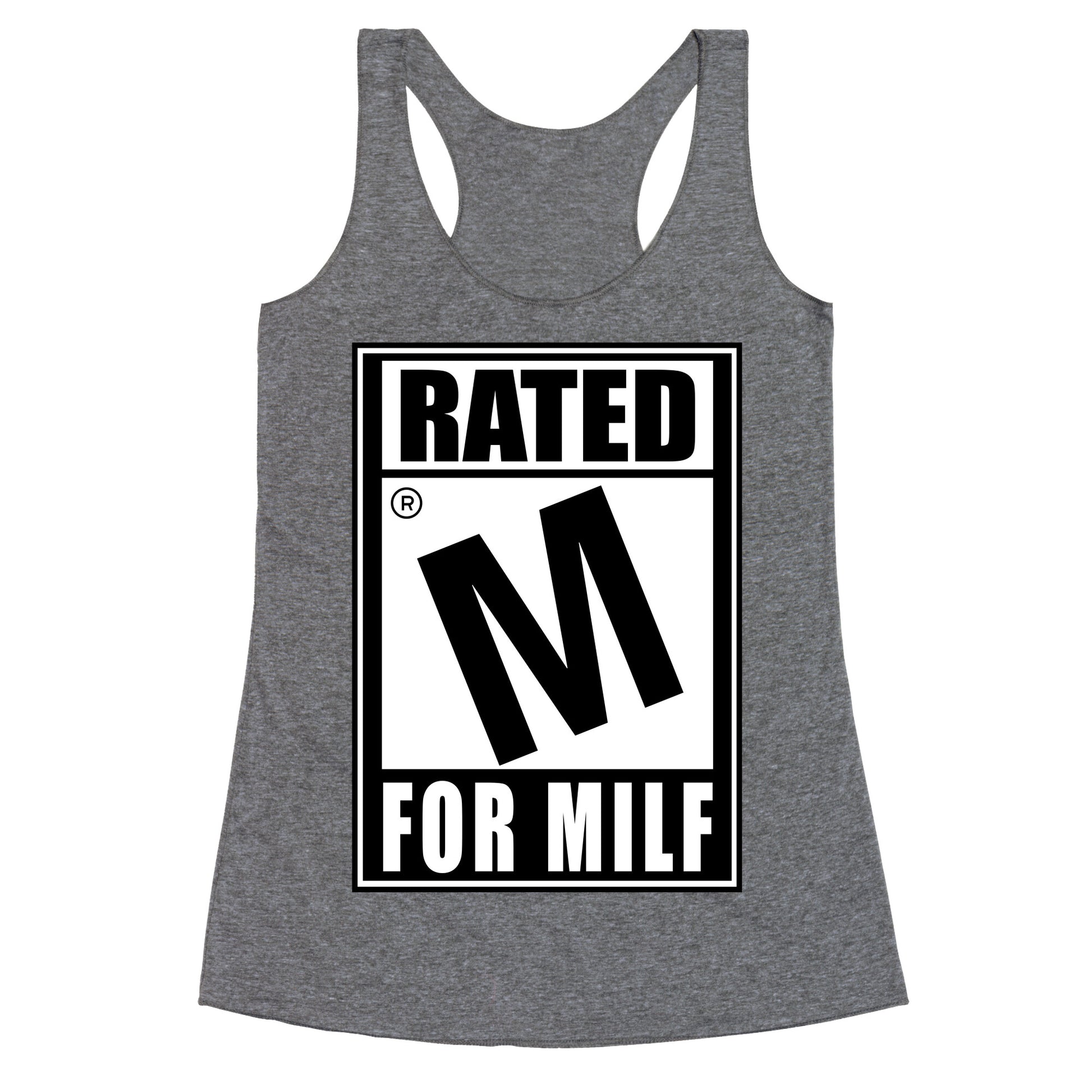 Rated M For Milf Parody Racerback Tank