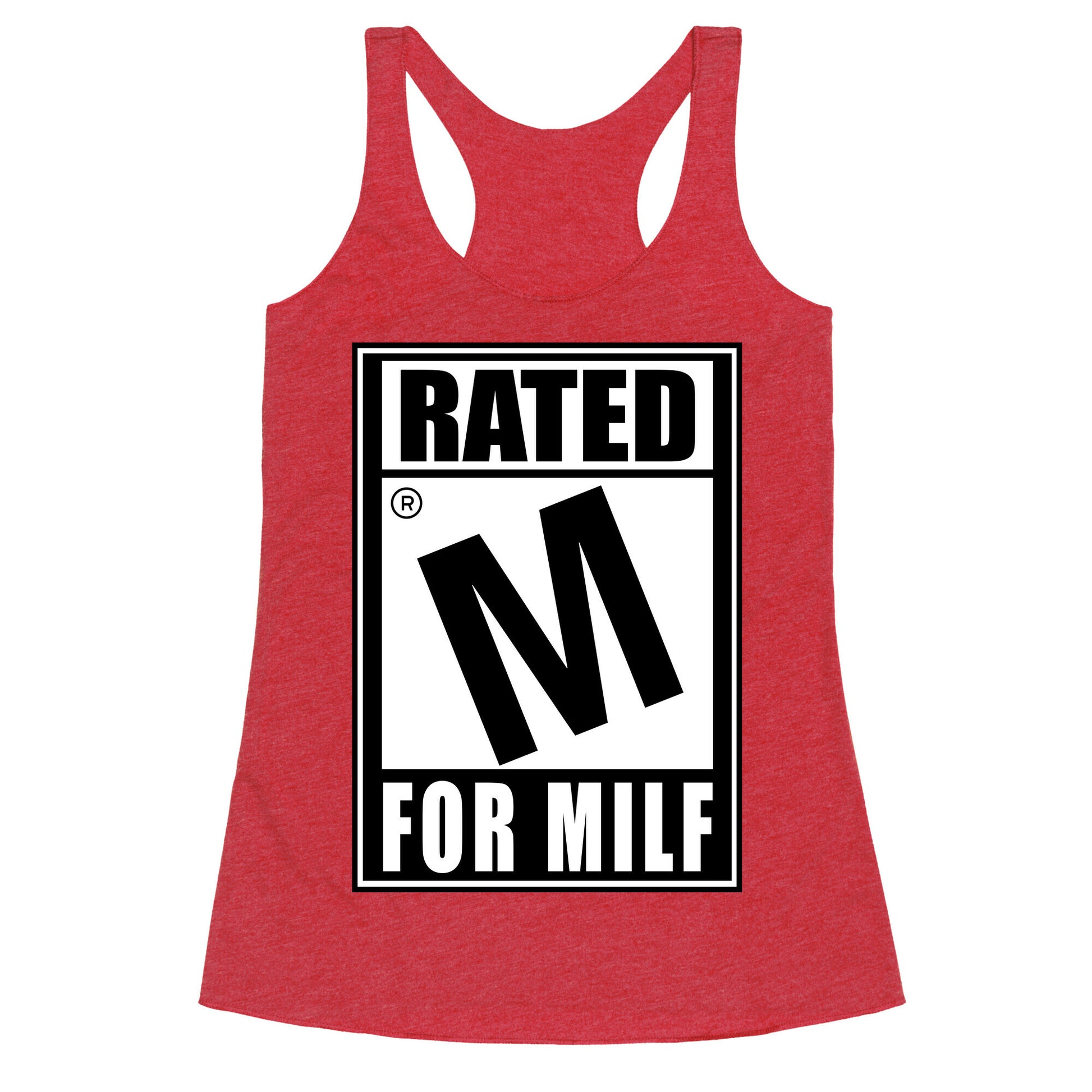Rated M For Milf Parody Racerback Tank