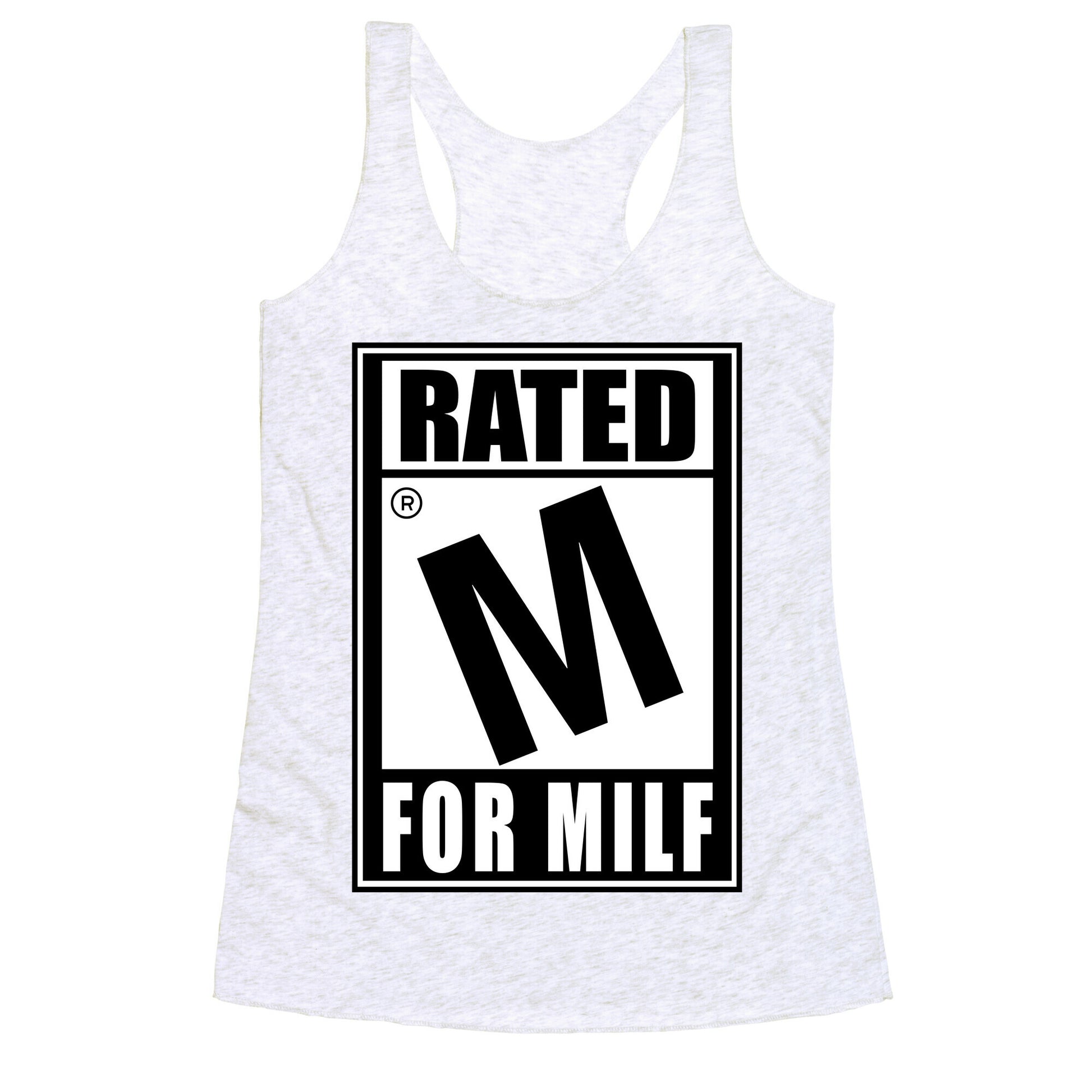 Rated M For Milf Parody Racerback Tank