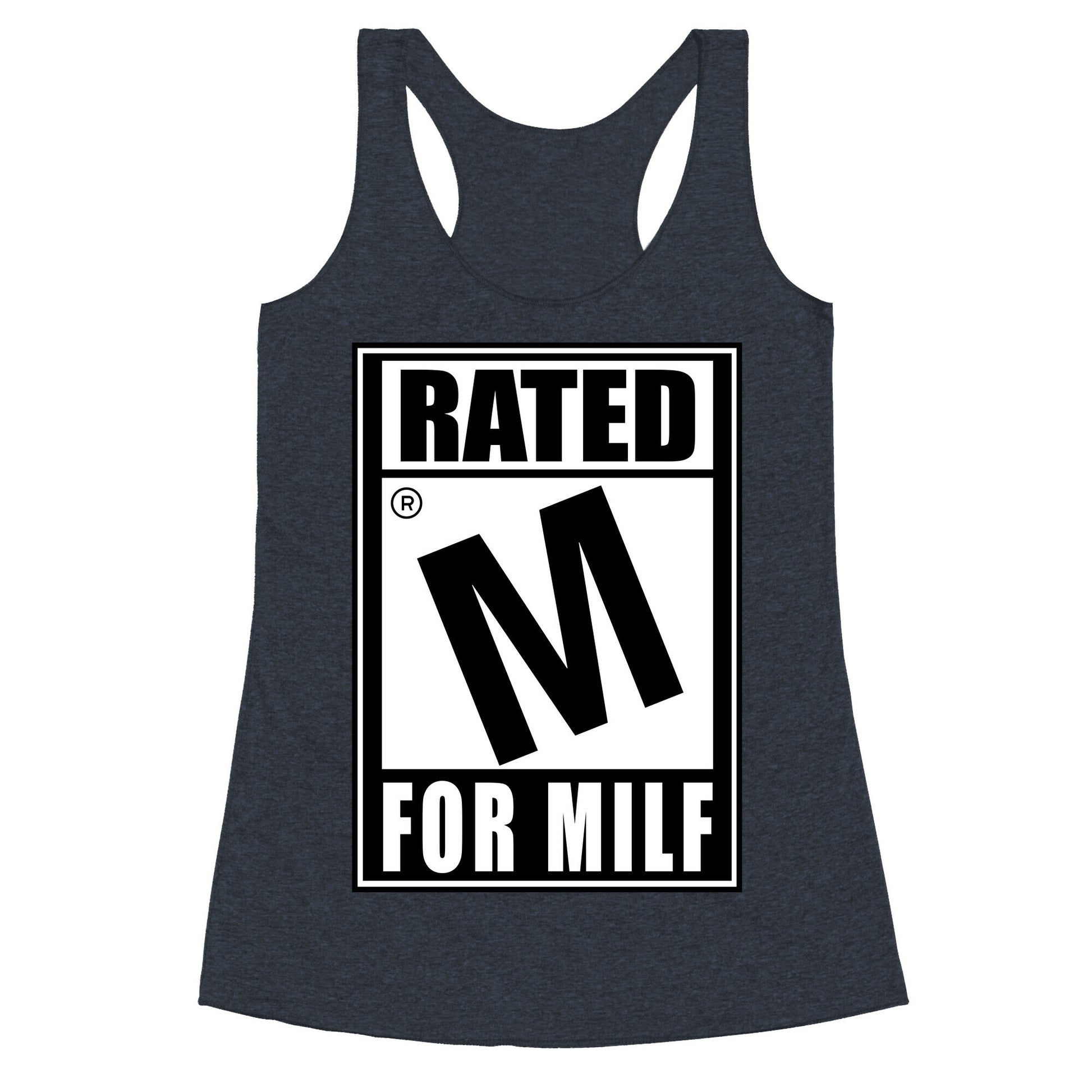 Rated M For Milf Parody Racerback Tank