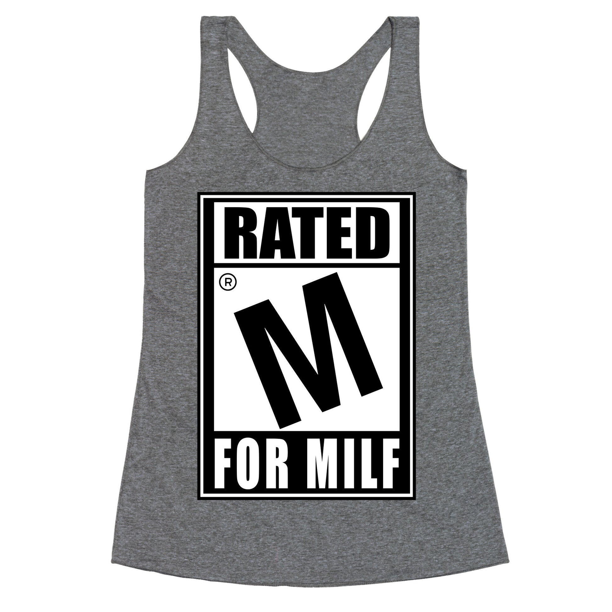Rated M For Milf Parody Racerback Tank