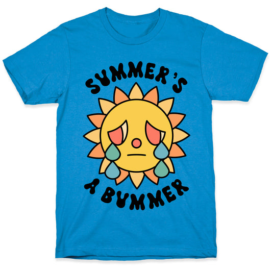 Summer's A Bummer (Retro Sad Sun) T-Shirt