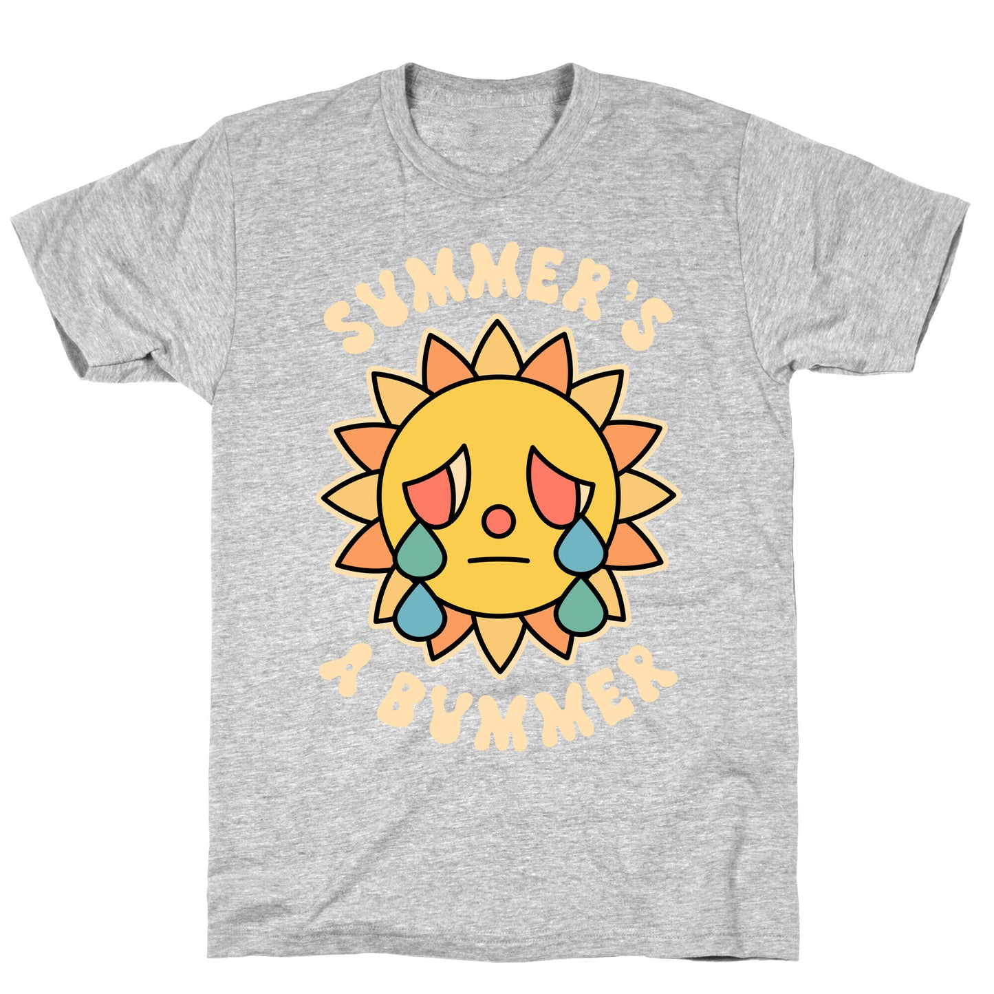 Summer's A Bummer (Retro Sad Sun) T-Shirt