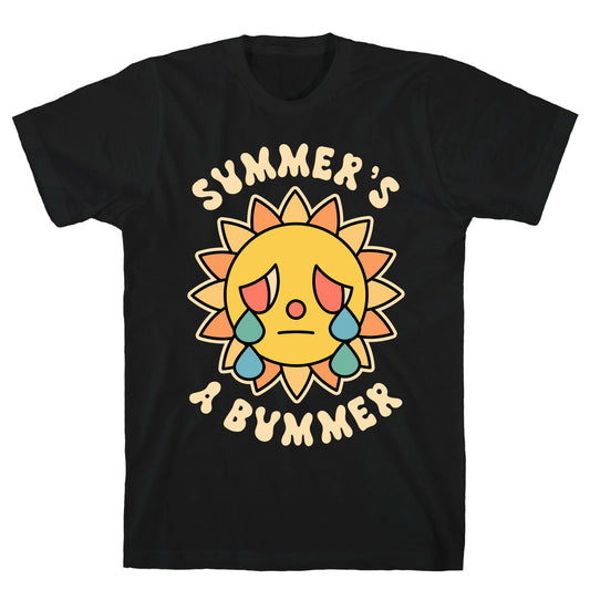 Summer's A Bummer (Retro Sad Sun) T-Shirt