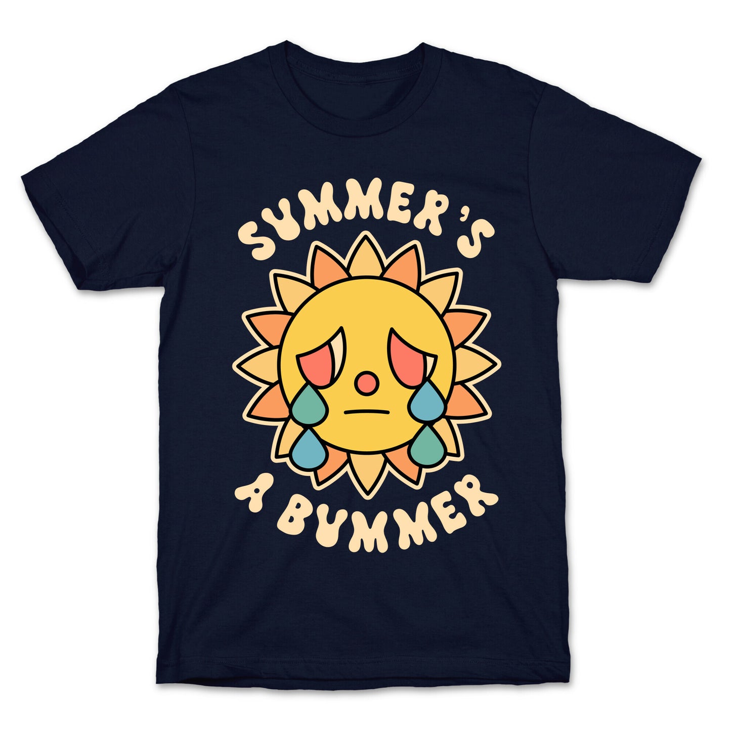Summer's A Bummer (Retro Sad Sun) T-Shirt