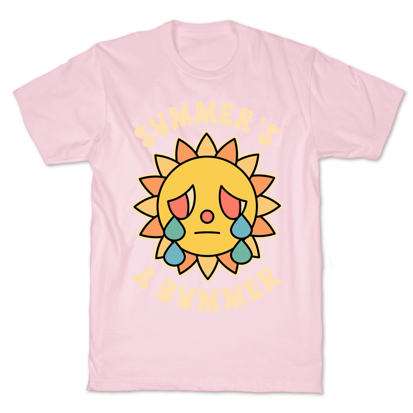 Summer's A Bummer (Retro Sad Sun) T-Shirt