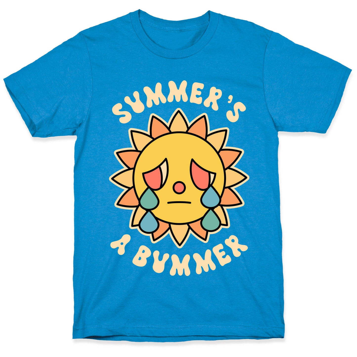 Summer's A Bummer (Retro Sad Sun) T-Shirt