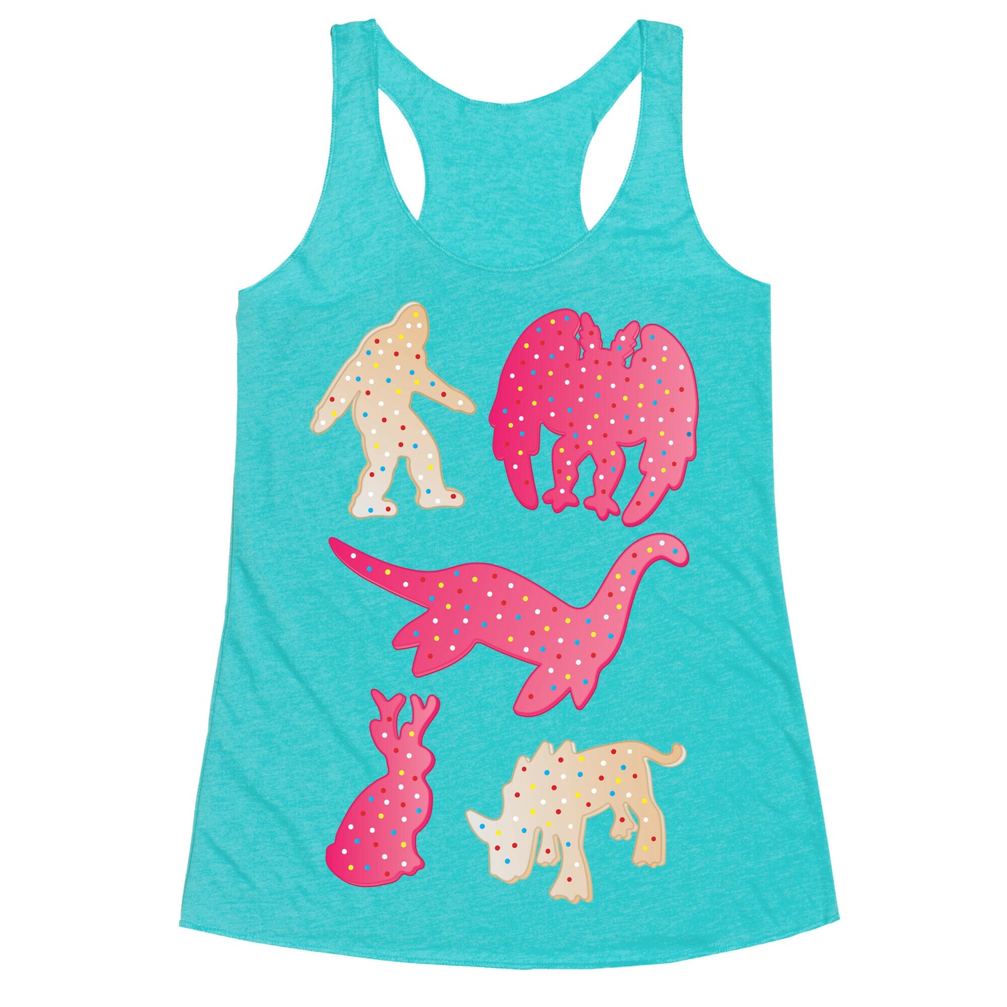 Frosted Cryptid Crackers Racerback Tank