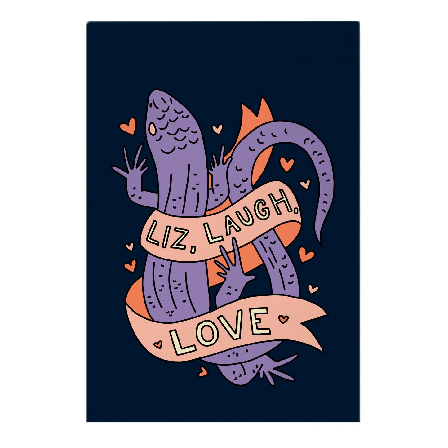 Liz, Laugh, Love (Lizard) Garden Flag