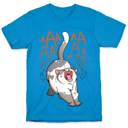 Screaming Yawning Cat T-Shirt