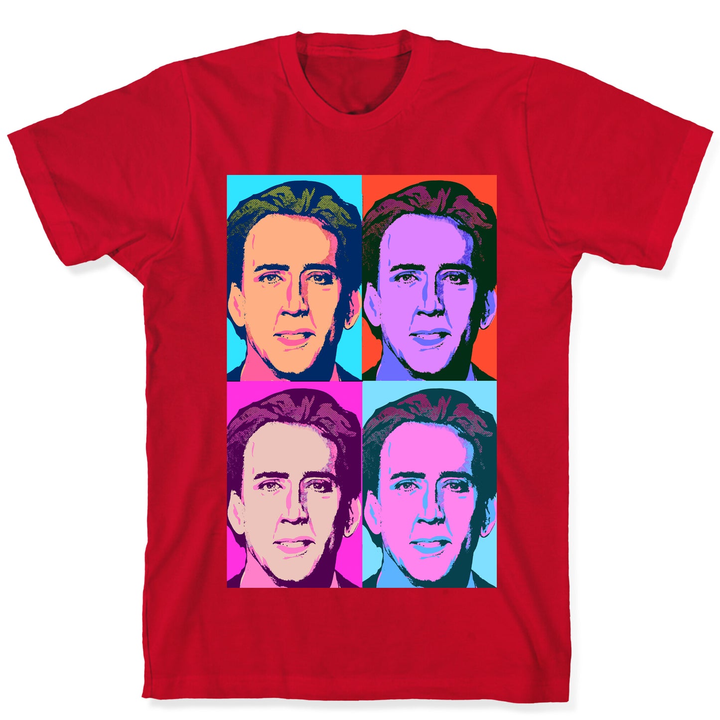 Nicholas Cage Pop Art Parody T-Shirt