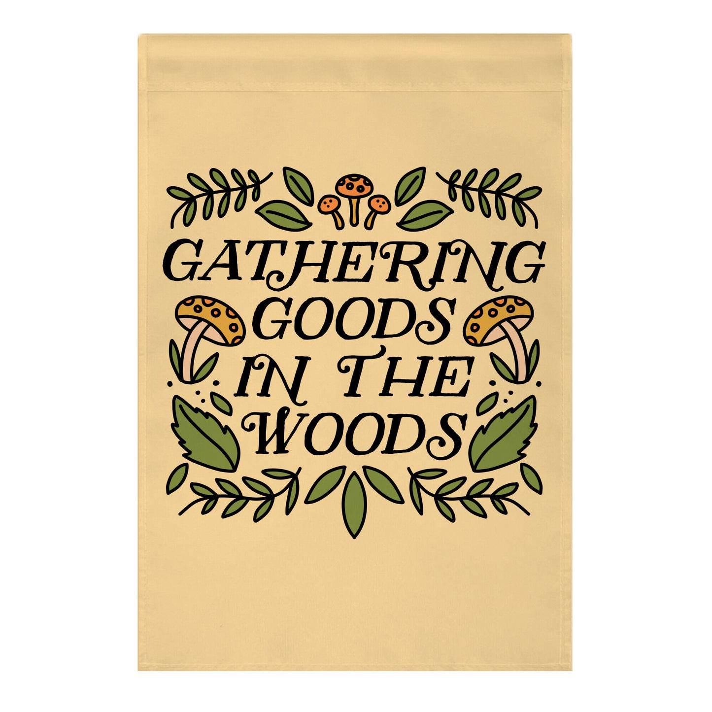 Gathering Goods In The Woods Garden Flag