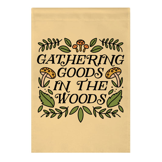 Gathering Goods In The Woods Garden Flag