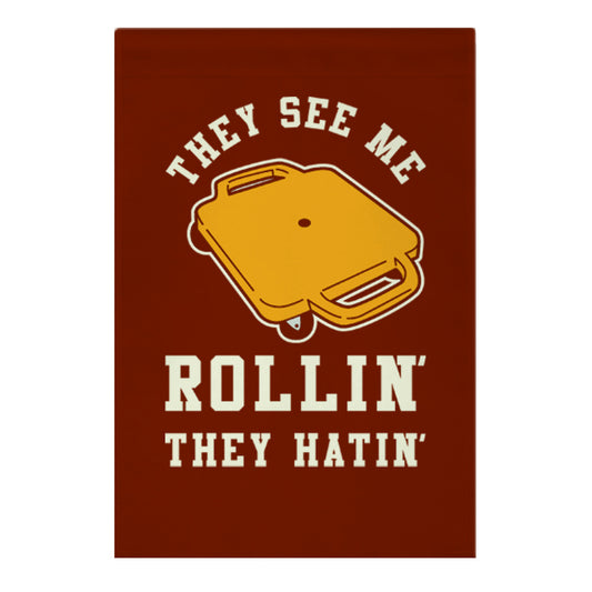 They See Me Rollin' Butt Scooter Garden Flag
