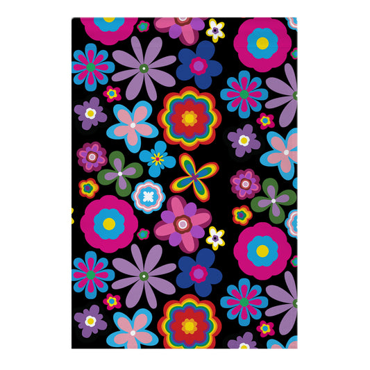 Hippie Pride Flower Pattern Garden Flag