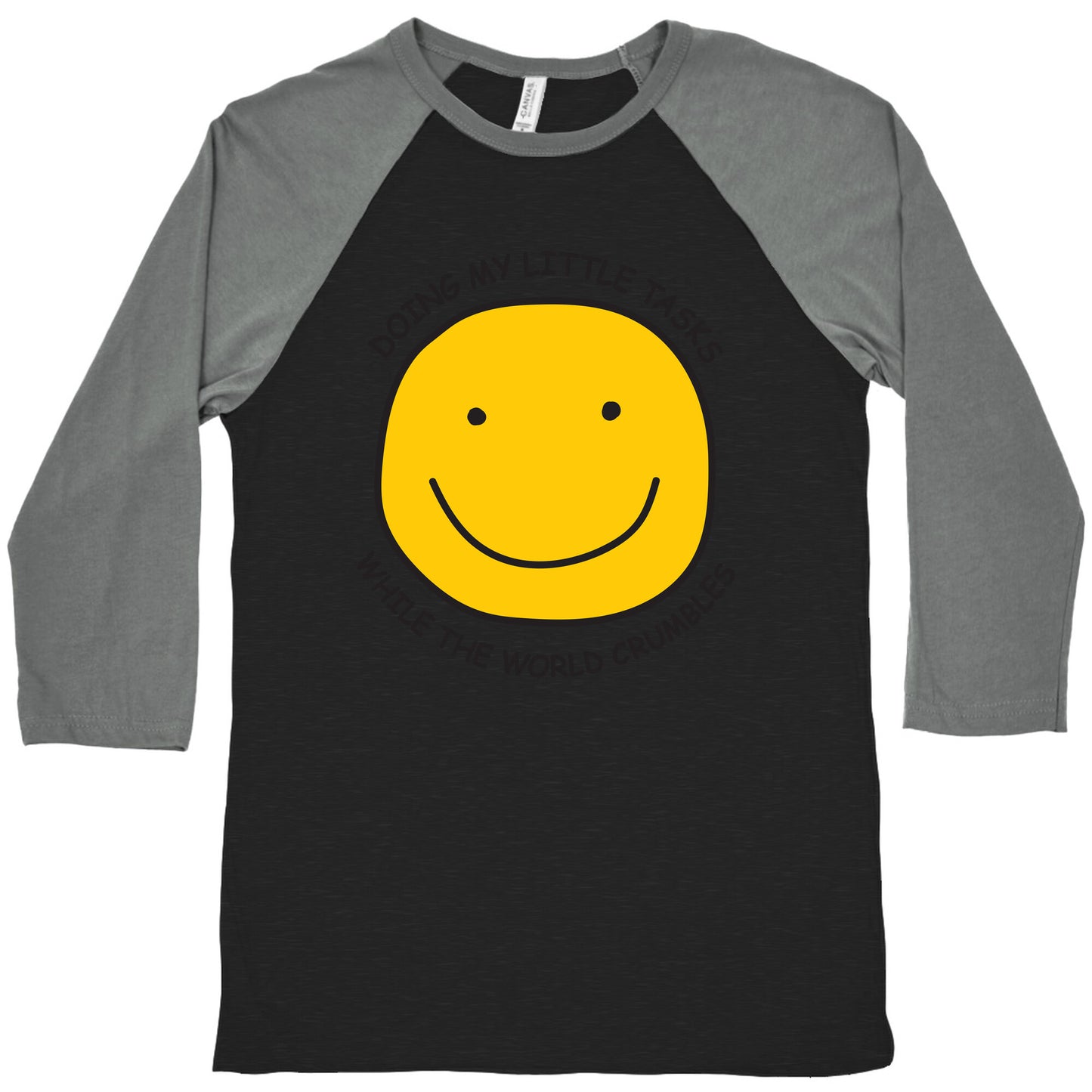 Doing My Little Tasks While The World Crumbles Baseball Tee