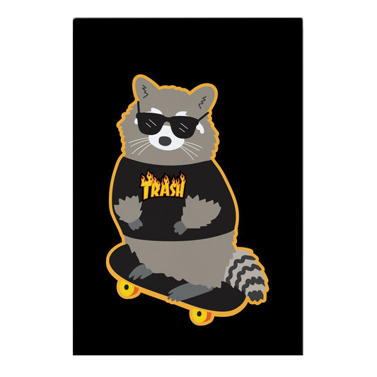 Skate Trash Raccoon Parody Garden Flag