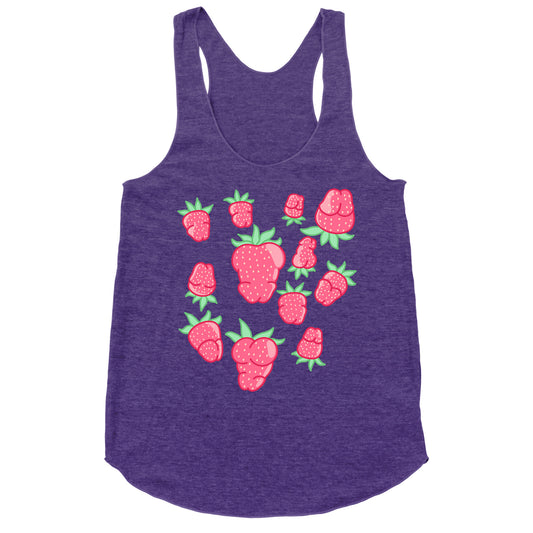 Strawberry Peens Pattern Racerback Tank