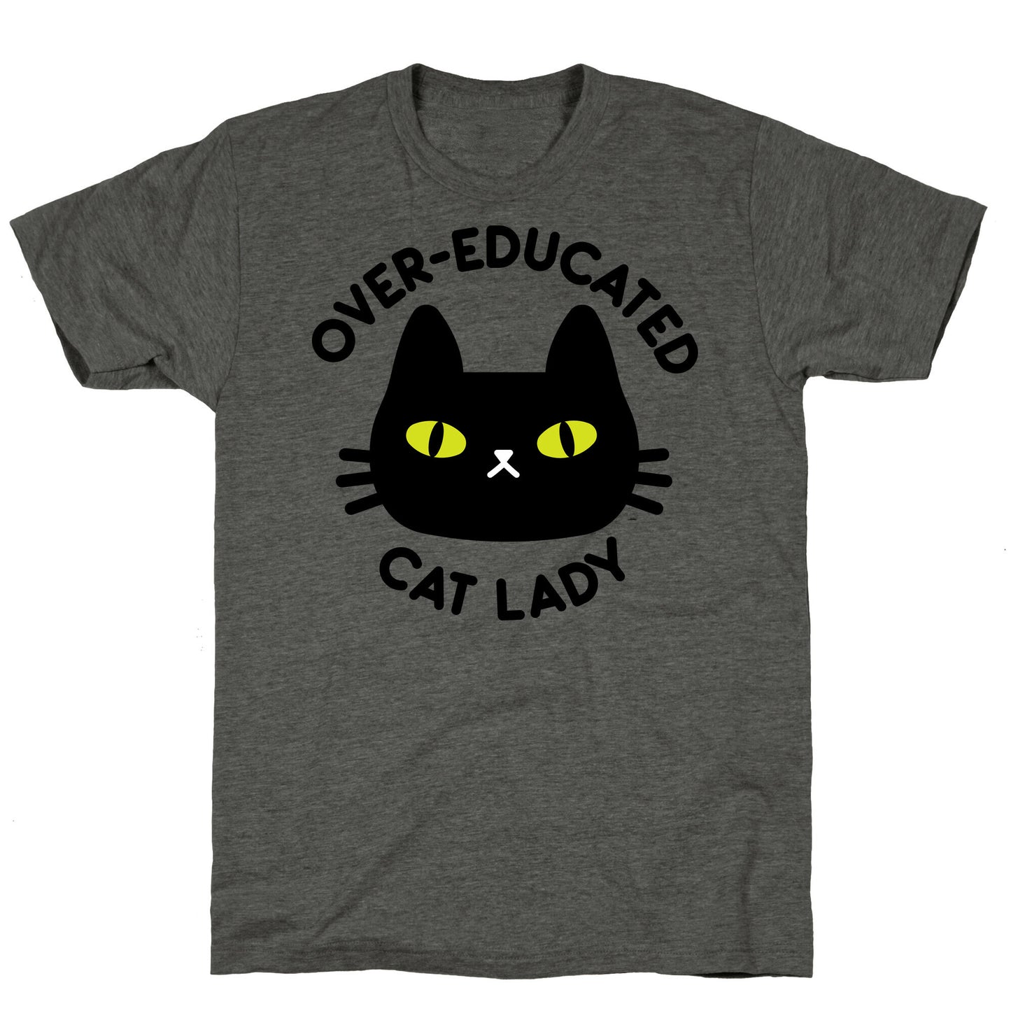 Over-educated Cat Lady Unisex Triblend Tee