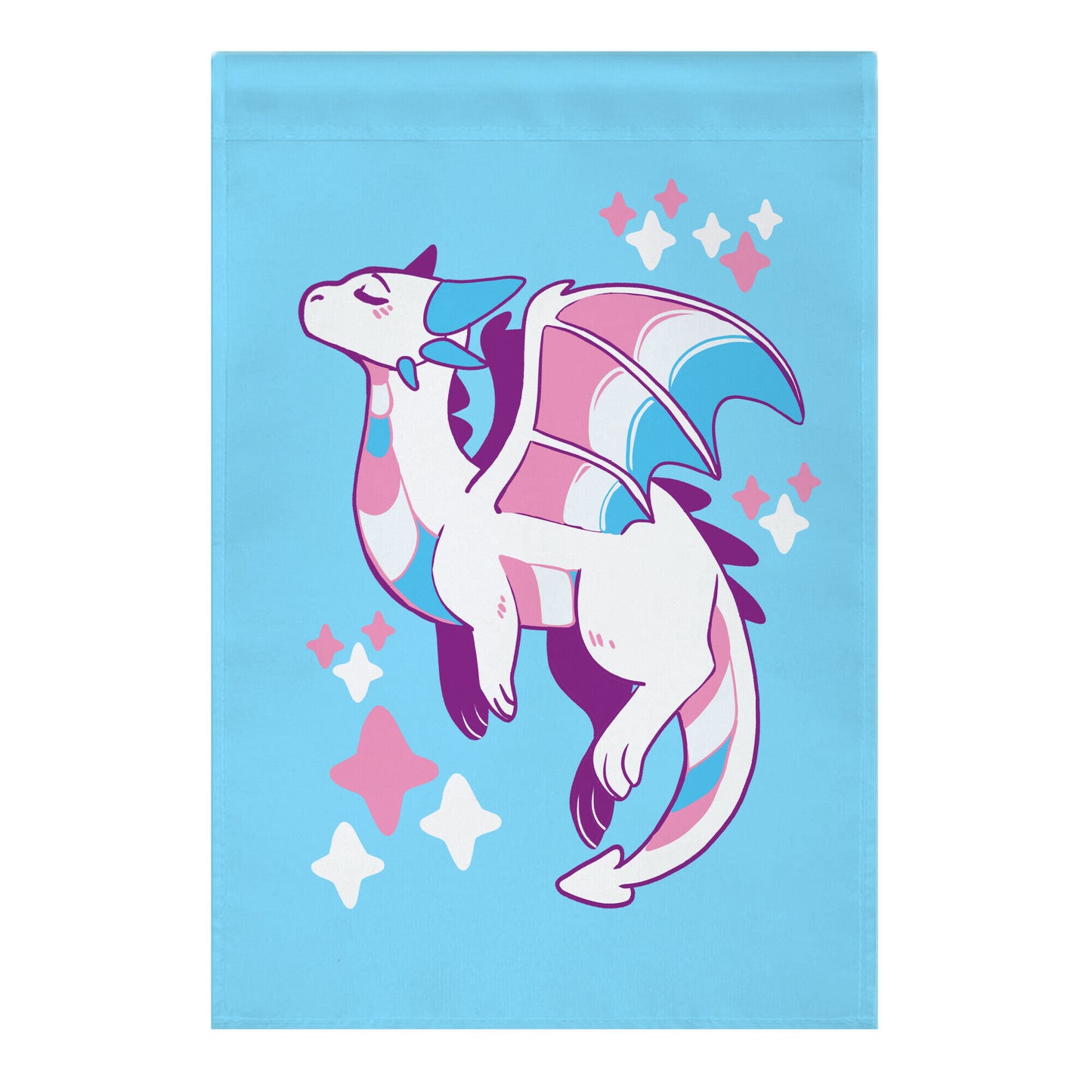 Trans Pride Dragon Garden Flag