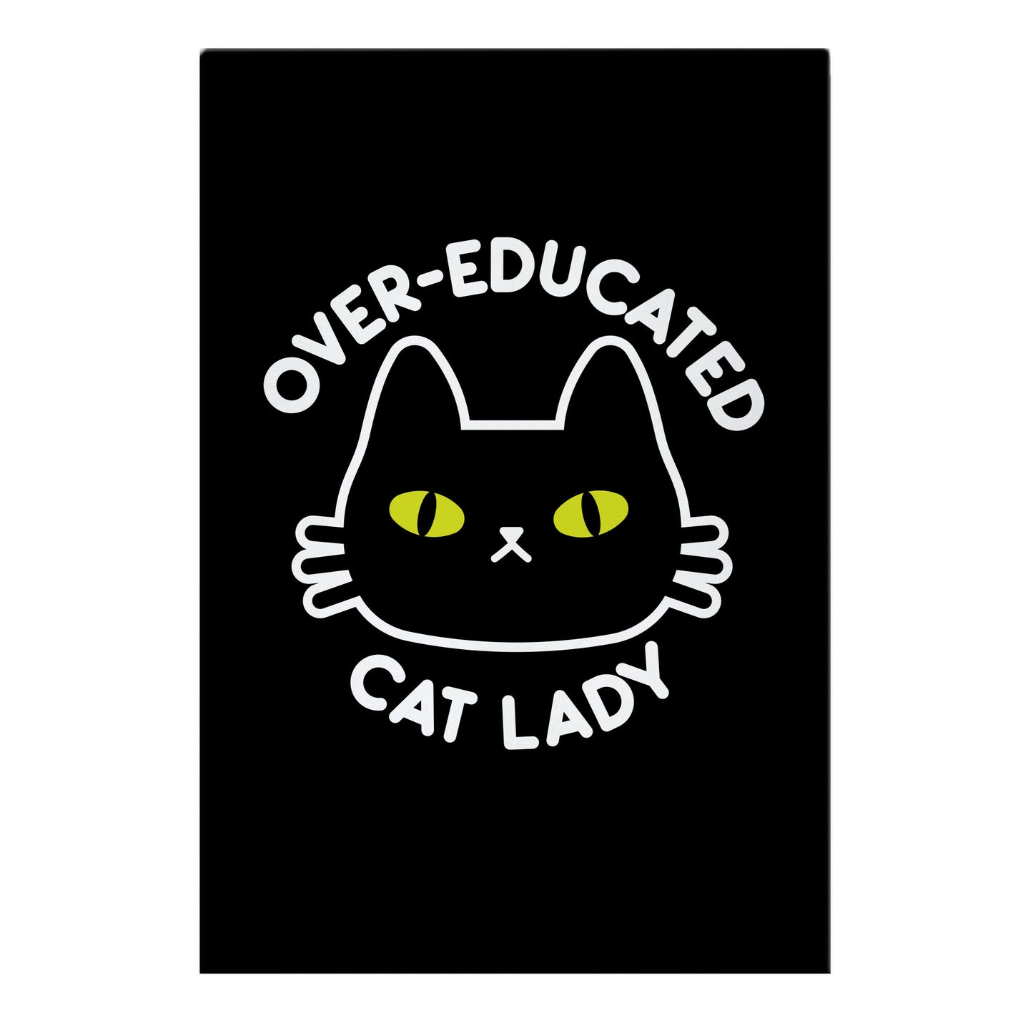 Over-educated Cat Lady Garden Flag