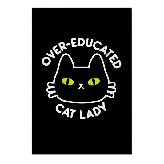 Over-educated Cat Lady Garden Flag
