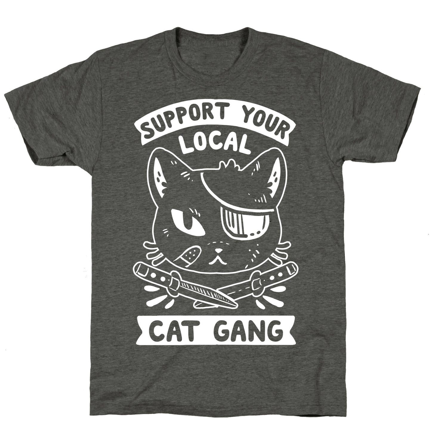 Support Your Local Cat Gang Unisex Triblend Tee