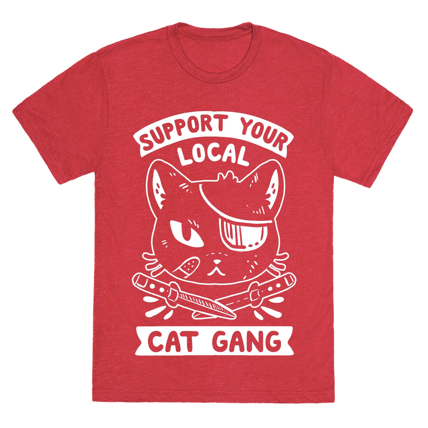 Support Your Local Cat Gang Unisex Triblend Tee
