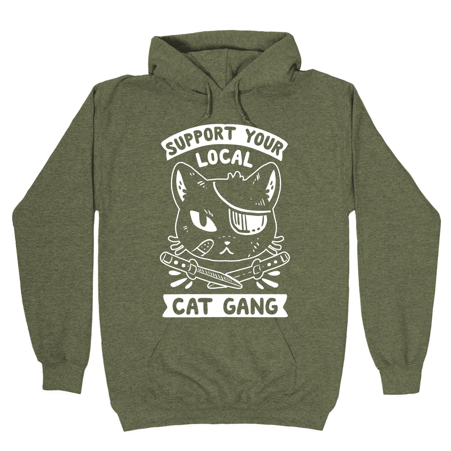 Support Your Local Cat Gang Hoodie