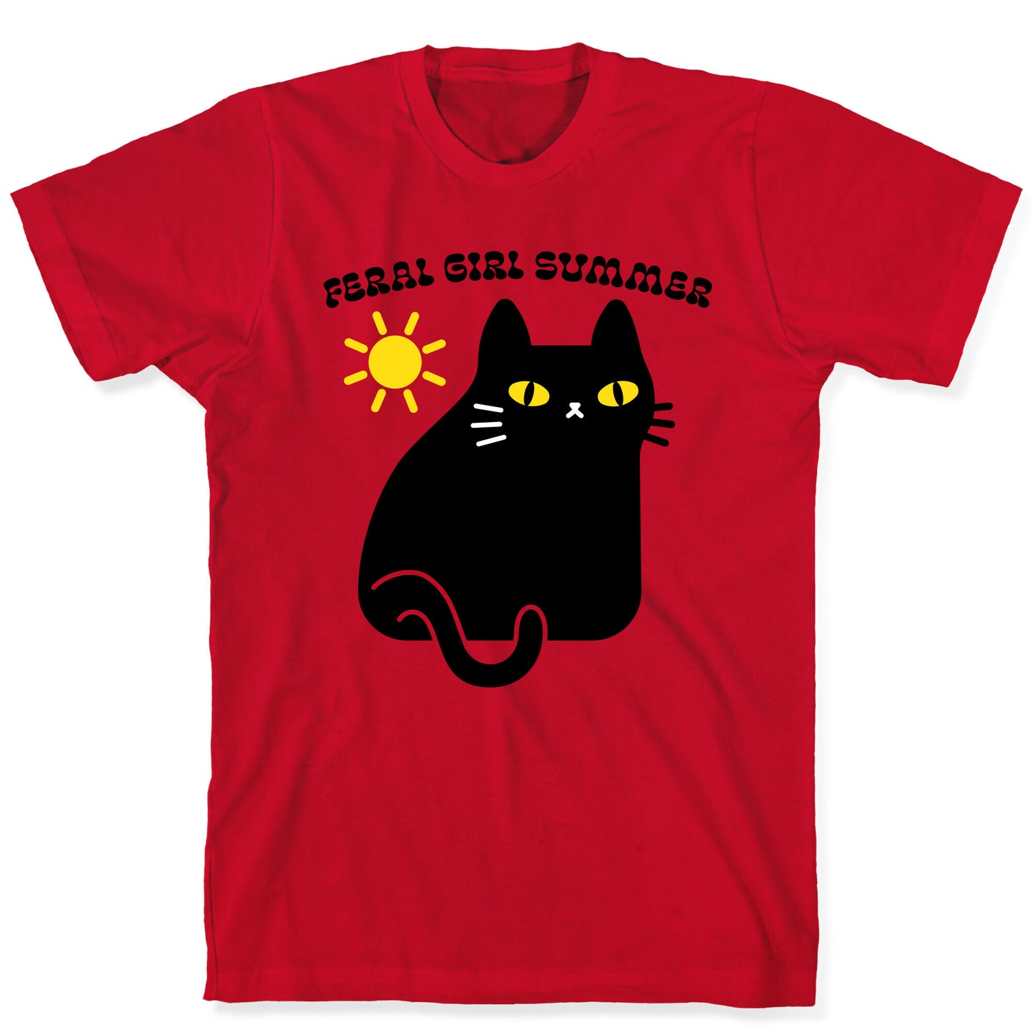 Feral Girl Summer Cat T-Shirt