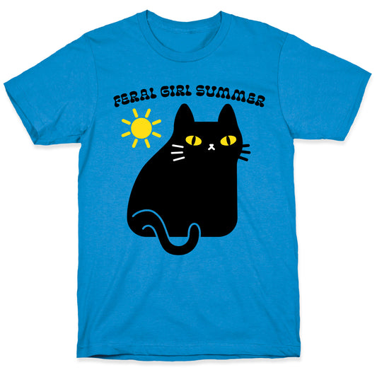 Feral Girl Summer Cat T-Shirt