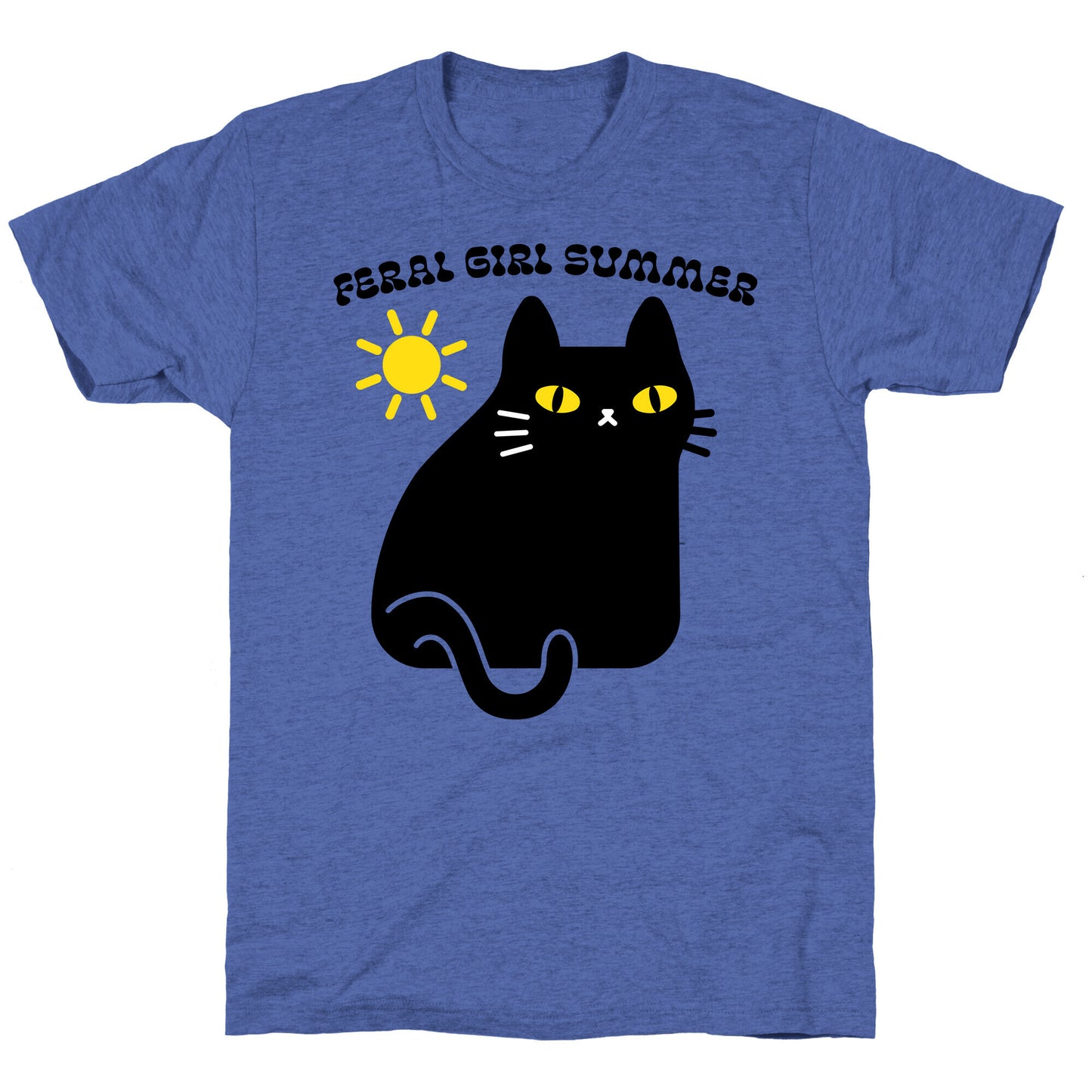 Feral Girl Summer Cat Unisex Triblend Tee
