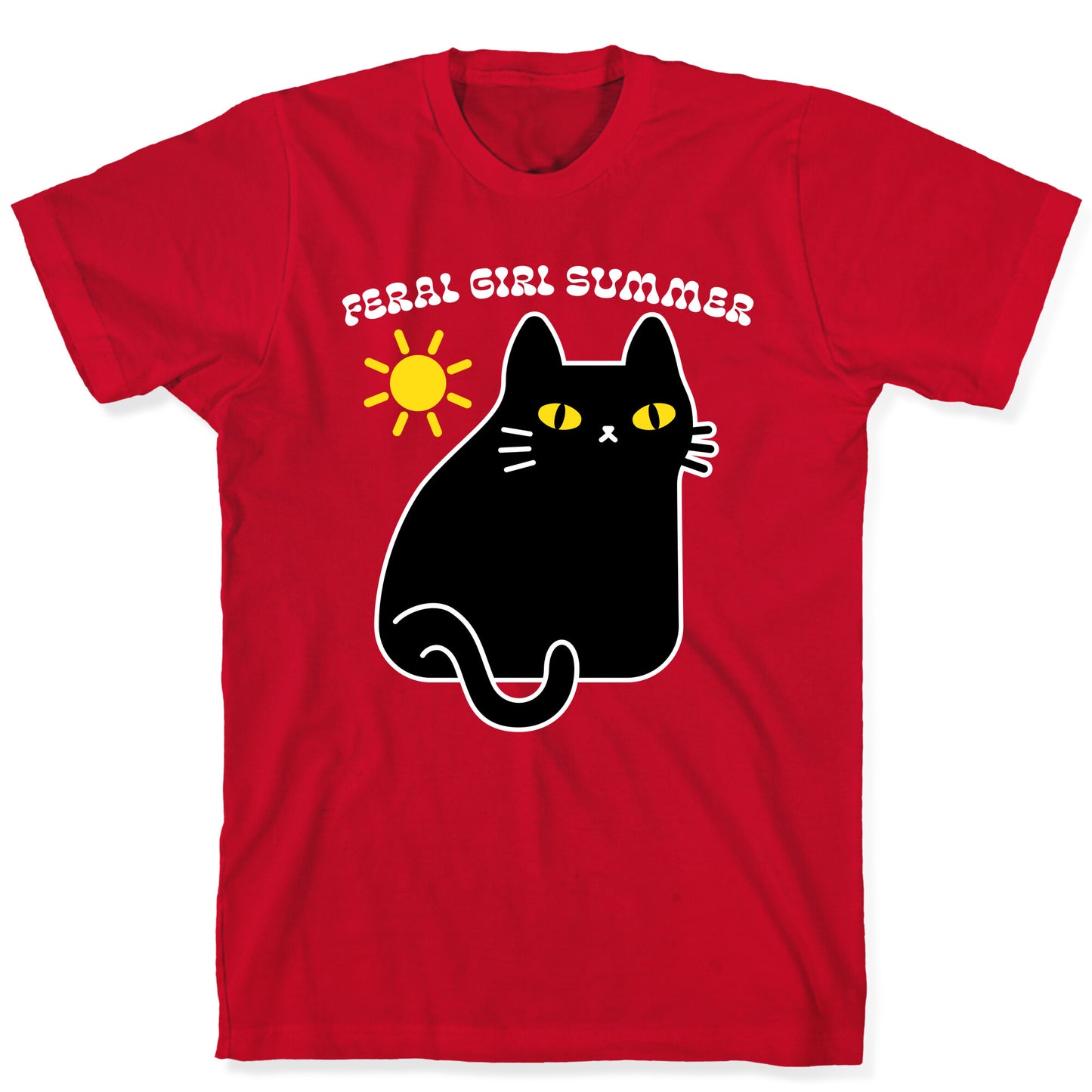 Feral Girl Summer Cat T-Shirt
