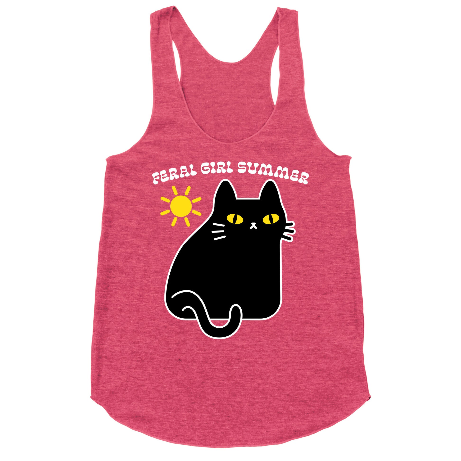 Feral Girl Summer Cat Racerback Tank