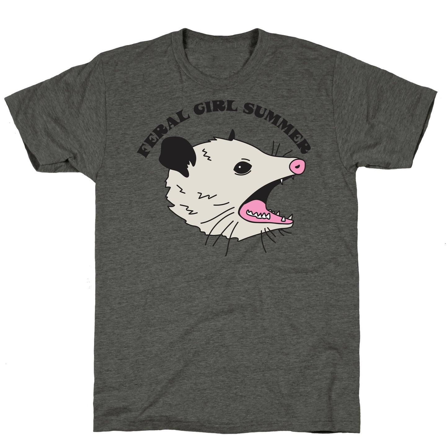 Feral Girl Summer Opossum Unisex Triblend Tee