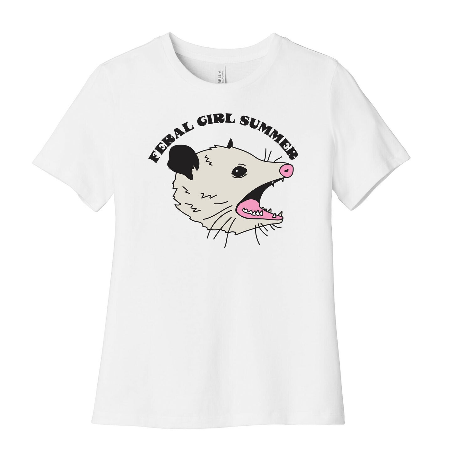 Feral Girl Summer Opossum Women's Cotton Tee