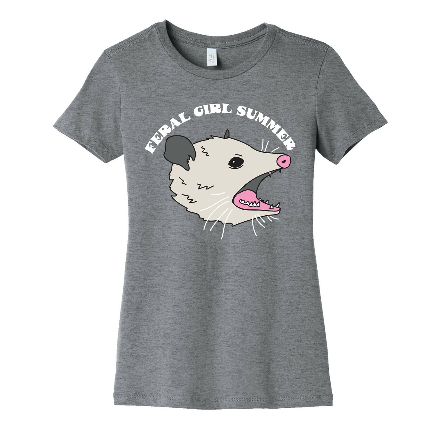 Feral Girl Summer Opossum Women's Cotton Tee
