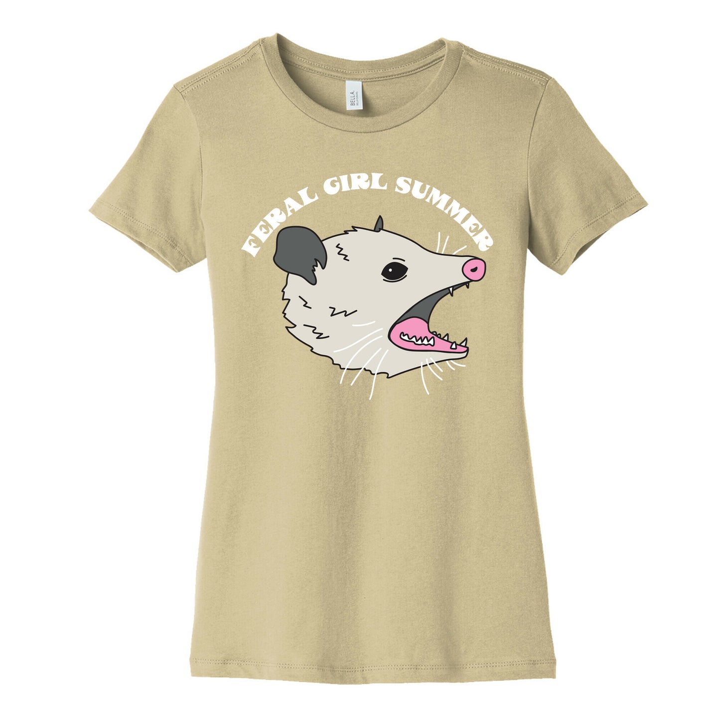 Feral Girl Summer Opossum Women's Cotton Tee