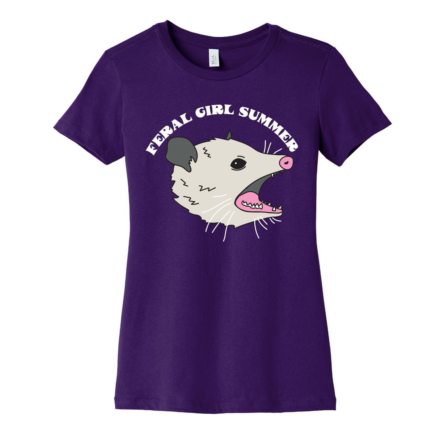 Feral Girl Summer Opossum Women's Cotton Tee