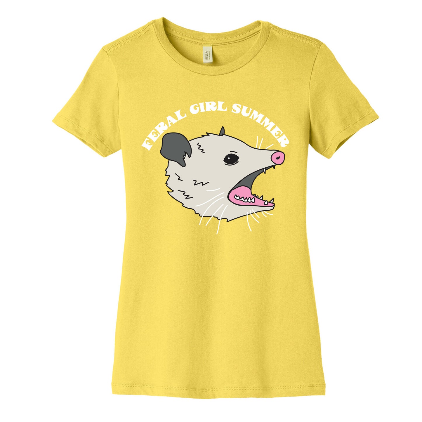 Feral Girl Summer Opossum Women's Cotton Tee